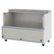 58 in. Commercial Milk Cooler for School and Cafeteria, 16 Crate Capacity with Heavy Duty Casters in Stainless Steel and White