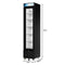 17 in. Slim Commercial Merchandiser Freezer with Manual Defrost, 6.5 Cu. Ft. Capacity, ETL Listed in Black