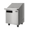 27 in. Commercial 1-Door Refrigerated Mega Salad and Sandwich Prep Table, 12 Pan Capacity and 8 Cu. Ft. of Storage in Stainless-Steel