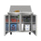 36 in. Commercial 2-Door Refrigerated Mega Salad and Sandwich Prep Table, 15 Pan Capacity and 11 Cu. Ft. of Storage in Stainless-Steel