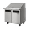 36 in. Commercial 2-Door Refrigerated Mega Salad and Sandwich Prep Table, 15 Pan Capacity and 11 Cu. Ft. of Storage in Stainless-Steel
