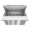 46 in. Commercial 2-Door Refrigerated Mega Salad and Sandwich Prep Table, 18 Pan Capacity and 14 Cu. Ft. of Storage in Stainless-Steel