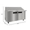 60 in. Commercial 2-Door Refrigerated Mega Salad and Sandwich Prep Table, 24 Pan Capacity and 18.4 Cu. Ft. of Storage in Stainless-Steel
