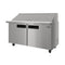 60 in. Commercial 2-Door Refrigerated Mega Salad and Sandwich Prep Table, 24 Pan Capacity and 18.4 Cu. Ft. of Storage in Stainless-Steel