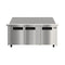 70 in. Commercial 3-Door Refrigerated Mega Salad and Sandwich Prep Table, 30 Pan Capacity and 22 Cu. Ft. of Storage in Stainless-Steel