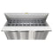70 in. Commercial 3-Door Refrigerated Mega Salad and Sandwich Prep Table, 30 Pan Capacity and 22 Cu. Ft. of Storage in Stainless-Steel