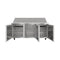 70 in. Commercial 3-Door Refrigerated Mega Salad and Sandwich Prep Table, 30 Pan Capacity and 22 Cu. Ft. of Storage in Stainless-Steel