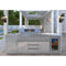 Reserve Outdoor Kitchen Island with 6 Burner Grill and Side Burner, Sink, Storage Cabinet and Beverage Refrigerator in Stainless-Steel