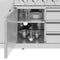 Reserve Outdoor Kitchen Island with 6 Burner Grill and Side Burner, Sink, Storage Cabinet and Beverage Refrigerator in Stainless-Steel