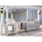 Outdoor Kitchen Series Modular Kitchen with a Wood fire Pizza Oven, Refrigerator Cabinet, Double Refrigerator Drawers, Sink and a 30 in. BBQ Grill and Cabinet in Stainless-Steel