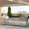 Outdoor Kitchen Series Modular Kitchen with a Wood fire Pizza Oven, 3 Drawer Cabinet, Sink, 30 in. BBQ Grill and Cabinet in Stainless-Steel