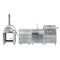 Outdoor Kitchen Series Modular Kitchen with a Dual Fuel Pizza Oven, 3 Drawer Cabinet, Sink, 30 in. BBQ Grill and Cabinet in Stainless-Steel