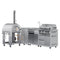 Outdoor Kitchen Series Modular Kitchen with a Wood Fire Pizza Oven, Corner Cabinet, Sink, 30 in. BBQ Grill and Cabinet in Stainless-Steel