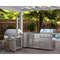 Outdoor Kitchen Series Modular Kitchen with a Dual Fuel Pizza Oven, Corner Cabinet, Sink, 30 in. BBQ Grill and Cabinet in Stainless-Steel