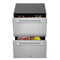 KoolMore Outdoor Kitchen Series Modular Kitchen with a Dual Fuel Pizza Oven, 3 Drawer Cabinet, Corner Cabinet, Double Refrigerator Drawers with Cabinet, Sink, Side Burner and a 30 in. BBQ Grill and Cabinet in Stainless-Steel