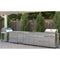 Outdoor Kitchen Series Modular Kitchen with a Wood fire Pizza Oven, 3 Drawer Cabinet, Refrigerator Cabinet, Double Refrigerator Drawers, Sink, Side Burner and a 30 in. BBQ Grill with Cabinet in Stainless-Steel