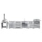Outdoor Kitchen Series Modular Kitchen with a Dual Fuel Pizza Oven, 3 Drawer Cabinet, Refrigerator and Cabinet, Sink, Side Burner and 30 in. BBQ Grill with Cabinet in Stainless-Steel