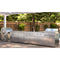 Outdoor Kitchen Series Modular Kitchen with a Dual Fuel Pizza Oven, 3 Drawer Cabinet, Refrigerator and Cabinet, Sink, Side Burner and 30 in. BBQ Grill with Cabinet in Stainless-Steel