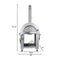 Outdoor Kitchen Series Modular Kitchen with a Dual Fuel Pizza Oven, 3 Drawer Cabinet, Corner Cabinet, Sink, Side Buner, 30 in. BBQ Grill and Cabinet in Stainless-Steel