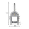Outdoor Kitchen Series Modular Kitchen with a Wood Fire Pizza Oven, Corner Cabinet, Refrigerator and Cabinet, Sink, Side Burner and 30 in. BBQ Grill with Cabinet in Stainless-Steel