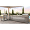 Outdoor Kitchen Series Modular Kitchen with a Dual Fuel Pizza Oven, Corner Cabinet, Refrigerator and Cabinet, Sink, Side Burner and 30 in. BBQ Grill with Cabinet in Stainless-Steel