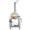Outdoor Kitchen Series Modular Kitchen with a Dual Fuel Pizza Oven, Corner Cabinet, Refrigerator and Cabinet, Sink, Side Burner and 30 in. BBQ Grill with Cabinet in Stainless-Steel