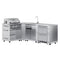 Outdoor Kitchen Series Modular Kitchen with a 30 in. BBQ Grill And Grill Cabinet, Corner Cabinet, Sink, Refrigerator and Cabinet in Stainless-Steel