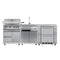 Outdoor Kitchen Series Modular Kitchen with a 30 in. BBQ Grill And Grill Cabinet, Sink, Refrigerator and Cabinet in Stainless-Steel