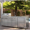 Outdoor Kitchen Series Modular Kitchen with a 30 in. BBQ Grill And Grill Cabinet, Sink, Refrigerator and Cabinet in Stainless-Steel