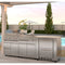 Outdoor Kitchen Series Modular Kitchen with a 30 in. BBQ Grill And Grill Cabinet, Sink, Refrigerator and Cabinet in Stainless-Steel