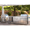 Outdoor Kitchen Series Modular Kitchen with a Wood Fire Pizza Oven, Refrigerator and Cabinet, Sink, 30 in. BBQ Grill and Grill Cabinet in Stainless-Steel