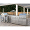 Outdoor Kitchen Series Modular Kitchen with a Dual Fuel Pizza Oven, Refrigerator and Cabinet, Sink, 30 in. BBQ Grill And Grill Cabinet in Stainless-Steel