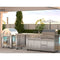 Outdoor Kitchen Series Modular Kitchen with a Dual Fuel Pizza Oven, Refrigerator and Cabinet, Sink, 30 in. BBQ Grill And Grill Cabinet in Stainless-Steel