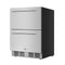 24 in. Built-in Two-Drawer Outdoor Refrigerator in Stainless-Steel