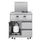 32 in. Outdoor Kitchen Liquid Propane Side Burner with Bottom Cabinet in Stainless-Steel