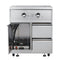 32 in. Outdoor Kitchen Liquid Propane Side Burner with Bottom Cabinet in Stainless-Steel