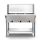 Three Pan Open Well Electric Steam Table with Undershelf and Sneeze-Guard