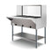 Three Pan Open Well Electric Steam Table with Undershelf and Sneeze-Guard