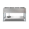 Four Pan Open Well Electric Steam Table with Undershelf