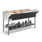 Four Pan Open Well Electric Steam Table with Undershelf