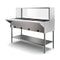 Four Pan Open Well Electric Steam Table with Undershelf and Sneeze-Guard