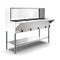 Four Pan Open Well Electric Steam Table with Undershelf and Sneeze-Guard