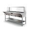 Five Pan Open Well Electric Steam Table with Undershelf and Sneeze-Guard, 240V