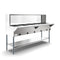 Five Pan Open Well Electric Steam Table with Undershelf and Sneeze-Guard, 240V