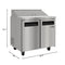 36 in. Commercial 2-Door Refrigerated Salad and Sandwich Prep Table, 10 Pan Capacity and 11 Cu. Ft. of Storage in Stainless-Steel