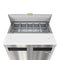 36 in. Commercial 2-Door Refrigerated Salad and Sandwich Prep Table, 10 Pan Capacity and 11 Cu. Ft. of Storage in Stainless-Steel