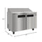 46 in. Commercial 2-Door Refrigeratd Salad and Sandwich Prep Table, 12 Pan Capacity and 14 Cu. Ft. of Storage in Stainless-Steel