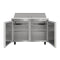 46 in. Commercial 2-Door Refrigeratd Salad and Sandwich Prep Table, 12 Pan Capacity and 14 Cu. Ft. of Storage in Stainless-Steel