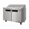 46 in. Commercial 2-Door Refrigeratd Salad and Sandwich Prep Table, 12 Pan Capacity and 14 Cu. Ft. of Storage in Stainless-Steel
