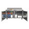 60 in. Commercial 2-Door Refrigerated Salad and Sandwich Prep Table, 16 Pan Capacity and 18.4 Cu. Ft. of Storage in Stainless-Steel